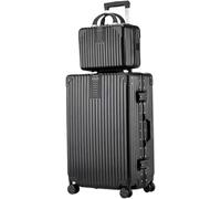 GUOQDAMI Set di valigie da 2 Pezzi Valigia Rigida con Ruote girevoli Blocco Password Bagaglio a Mano Custodia cosmetica da 14 Pollici