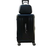 GUOQDAMI Set di valigie da 2 Pezzi Valigia Rigida per PC con Ruote girevoli Trolley da Viaggio Portatile Custodia per Trucco Multifunzione