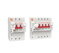 GUOQGXAY 2P 4P Due quadrifase su Guida DIN Interruttore Automatico Contatore di energia Protezione dalle perdite kWh Wattmetro Controllo 220V(2 Phase 220V,100A)