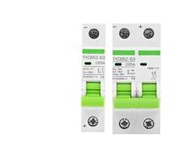 GUOQGXAY DC1000V 2P MCB 1P Protezione da cortocircuito 6A 10A 16A 20A 50A 60A 100A 125A DC24V 48V 100V Tensione di energia Solare 1 pz(2P DC1000V,6 Years)