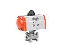 GUOQGXAY DN50 2 Pollici Q611F-16P valvola a Sfera con Filettatura Interna pneumatica Set di Tre Pezzi finecorsa Filtro con elettrovalvola(G-DC24V)