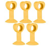 GUOQGXAY Fermaporta a Cuneo, fermaporta, fermaporta, fermaporta in Silicone, Maniglia for Porta Senza punzonatura, paraurti in Gomma, fermaporta for Bagno, 5 Pezzi-Rosa(Yellow)