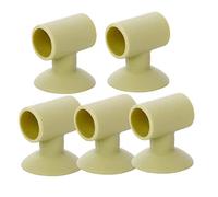GUOQGXAY Fermaporta a Cuneo, fermaporta, fermaporta, fermaporta, Protezione da Parete, Tipo a Ventosa, Maniglia for Porta in Silicone, paraurti Silenzioso, 5 Pezzi-Rosa(Light Green)
