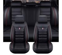 GUOQINGLH Set Coprisedili Auto per Cupra Formentor 2020-2025, Copri Sedili Impermeabile Copri-Sedile Pelle Coprisedile Anteriori Posteriori Accessori,D/Black-Red