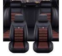 GUOQINGLH Set Coprisedili Auto per Cupra Formentor 2020-2025, Copri Sedili Impermeabile Copri-Sedile Pelle Coprisedile Anteriori Posteriori Accessori,E/Black-Coffee