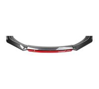 GUOQINGLH Spoiler Anteriore Auto per Audi TT 2 Seats MK2 2007-2014, Frontali Spoiler per Labbro del Paraurti Lip Splitter Canard Protector Bodykit Accessori,F-Carbon Fiber Red