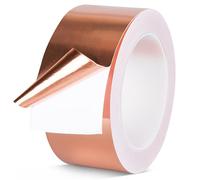 GUOSIYAO Nastro In Rame Autoadesivo Nastro In Lamina Di rame 50mm x 25m Nastro Lamina Nastro Di Per Lumache Per Schermatura EMI Repellente Artigianato Riparazione Elettronica Saldature (50mm x 25m)