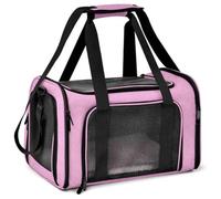 GUOXIAD Borsa for Animali Domestici da Esterno, Trasportino Portatile da Viaggio for Animali Domestici, Comoda E Traspirante, for Cani, Gatti, Scoiattoli, Porcellini D'India E Criceti.(Pink,S)