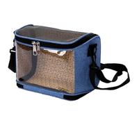 GUOXIAD Borsa for Pappagalli, Trasportino da Viaggio for Uccelli, Gabbia for Uccelli Portatile Trasparente for Auto, Borsa A Tracolla for Piccoli Animali Domestici(Blue)