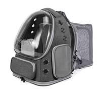 GUOXIAD Borsa Portatile for Gatti, Zaino A Tracolla for Animali Domestici, Borsa Trasparente Espandibile di Grande capacità for Animali Domestici, Custodia Traspirante for Cani.(Gray)