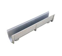 GUOXIAD Canale di Drenaggio Assemblato Lungo 1 M, Canale di Drenaggio con Griglia in Acciaio Inossidabile, Sistemi di Drenaggio for Vialetti, Fessura A U Larga 15 Cm, Kit di Drenaggio(#1,20CM Height)