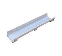 GUOXIAD Canale di Drenaggio Assemblato Lungo 1 M, Sistemi di Drenaggio for Vialetti, Fessura A U Larga 20 Cm, Canale di Drenaggio con Griglia in Acciaio Inossidabile, Kit di Drenaggio(#1,10CM Height)