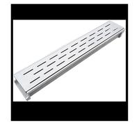 GUOXIAD Canale di Drenaggio Assemblato Lungo 60 Cm, Sistemi di Drenaggio for Vialetti Larghi 10 Cm, Canale di Drenaggio con Griglia in Acciaio Inossidabile, Kit di Drenaggio for Esterni, Giardino(#2)