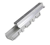 GUOXIAD Canale di Drenaggio in Resina Ad Alta Resistenza con Griglia, Trincea di Drenaggio Assemblata Lunga 50 Cm, Mini Sistemi di Drenaggio da 10x6 Cm, Canale di Drenaggio(Center Triple Seam)