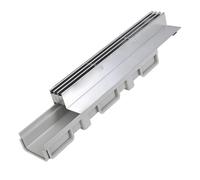 GUOXIAD Canale di Drenaggio in Resina Ad Alta Resistenza con Griglia, Trincea di Drenaggio Assemblata Lunga 50 Cm, Mini Sistemi di Drenaggio da 10x6 Cm, Canale di Drenaggio(Side Triple Seam)