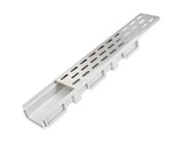 GUOXIAD Canale di Drenaggio in Resina Ad Alta Resistenza con Griglia, Trincea di Drenaggio Assemblata Lunga 50 Cm, Mini Sistemi di Drenaggio da 10x6 Cm, Canale di Drenaggio(Triple Row)