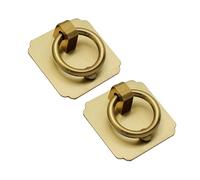 GUOXIAD Maniglia In Rame 2 Pezzi, Maniglia Ad Anello For Cassetti For Mobili, Maniglie For Porte(Brass,7cm)