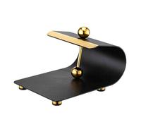 GUOXIAD Porta Fazzoletti da Tavolo in Acciaio Inox, Distributore di Tovaglioli con Coperchio Sollevabile E Base Antiscivolo, Porta Asciugamani di Carta for Ristorante, Bar, Caffetteria(Black Gold C)