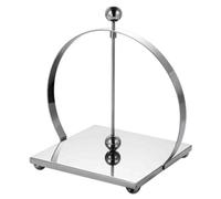 GUOXIAD Porta Fazzoletti da Tavolo in Acciaio Inox, Distributore di Tovaglioli con Coperchio Sollevabile E Base Antiscivolo, Porta Asciugamani di Carta for Ristorante, Bar, Caffetteria(Silver Arc 2)