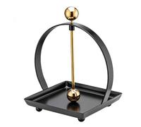 GUOXIAD Porta Fazzoletti da Tavolo in Acciaio Inox, Distributore di Tovaglioli con Coperchio Sollevabile E Base Antiscivolo, Porta Asciugamani di Carta for Ristorante, Bar, Caffetteria(Black Gold B)