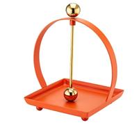 GUOXIAD Porta Fazzoletti da Tavolo in Acciaio Inox, Distributore di Tovaglioli con Coperchio Sollevabile E Base Antiscivolo, Porta Asciugamani di Carta for Ristorante, Bar, Caffetteria(Brown Red B)