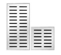 GUOXIAD Square Rain Grate with Frame, Stainless Steel Grate Gutter Cover, Non-Slip Floor Drain, Drain Kit for Outdoor Patio Yard Garden Pool Deck(201 Stainless Steel,35x35x3cm)