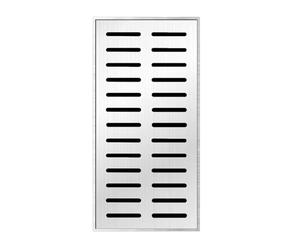 GUOXIAD Square Rain Grate with Frame, Stainless Steel Grate Gutter Cover, Non-Slip Floor Drain, Drain Kit for Outdoor Patio Yard Garden Pool Deck(304 Stainless Steel,60x30x3cm)