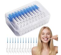 Guoxintech Set di 220 bastoncini di filo interdentale a doppio uso, spazzole interdentali in silicone, per pulizia orale