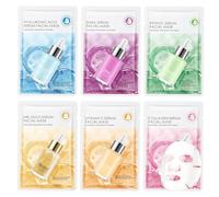 GUOYAOLIFU Maschere per il viso per la cura della pelle confezione da 6 maschere facciali in pellicola cura delicata e nutriente per tutti i tipi di pelle adatta per pelli sensibili set da masticare