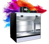 guoyjmm Cabina di Verniciatura con Aerografo, Cabina di Verniciatura Portatile con Tenda d'Acqua, Illuminazione a LED, per Verniciatura di Modelli, Hobby, Artigianato, Torte,40x50x40cm