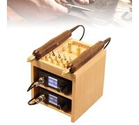 guoyjmm Macchina per Cordonare I Bordi della Pelle, Pressa Elettrica per Il Riscaldamento della Pelle, con Display a LED e 14 Testine Rimovibili, per Lavori in Pelle, Incisione dei Bordi,Double