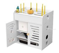 Guoyoocc Router WiFi Mensola Scaffale Wi-Fi Set-top box Rack Router Wireless Storage Box Scaffali galleggianti per decoder via cavo/Telecomandi/lettori DVD