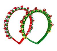 GUOYOU 2 Pezzi Cerchietti Natale Accessori per Capelli Natalizi Con Campanelli Cerchietto Natalizio Donna Cerchietti Natalizi per bambini, adulti Donne Feste Decorazioni Capelli
