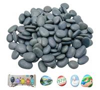GUOYOU 40 Pezzi Sassi da Dipingere 1-3cm, Rocce Naturali di Disegno Pietre da Giardino Naturali & Creative Pebble, Pietre Piatte per DIY Pittura Decorazioni Acquario Artigianali