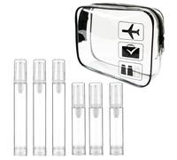 GUOYOU 6 Pezzi Contenitori da Viaggio per Liquidi, 1 Pezzo Beauty Case da Viaggio, Bottiglie Vuote Trasparente Portatile e Impermeabile per Shampoo Creme Lozioni Lition