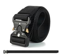 GUOYOU Cintura tattica da uomo, stile militare, in nylon, a sgancio rapido, 3,8 cm, elasticizzata, 130 cm, cinture da uomo a sgancio rapido, per lavoro all'aperto, poliziotti dell'esercito, uso casual