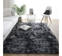 GUOYUYU Faux Tappetto 180x200cm Lungo Soggiorno Soffice Peloso Soggiorno Tappeto Peloso Shaggy Pelosi Morbido per Bambini Play Home Decorate Soggiorno, Grigio Scuro