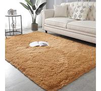 GUOYUYU Pelliccia Sintetica Tappeto 100x140cm Lungo Soggiorno Soffice Peloso Shag Area Rugs Shaggy Pelo Lungo Morbido per Soggiorno, Camera da Letto, Bagno, Marrone Chiaro