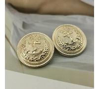 GUOZHAN 10 Pezzi Bottoni in Metallo Dorato con Motivo a Ancora retrò per Abbigliamento, Cappotti, Camicie, Accessori per Cucire, Bottoni da Cucito, Forniture per Artigianato Fai da Te