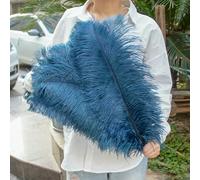GUOZHAN 10 Pezzi/Lotto Piume di Struzzo Bianche Naturali 15-50 cm Grandi Piume per Decorazioni per la casa e Matrimoni centrotavola da Tavolo Artigianato