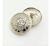 GUOZHAN 10 Pezzi/Set Moda Doppio Leone Scudo Bottoni in Metallo Eleganti Bottoni per Abito Cappotto Camicia Bottoni Decorativi Accessori per Cucire