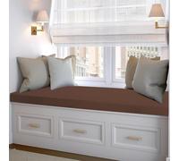 GUOZHEN Cuscino per Panca Personalizzato 60 x 142 cm con Fondo Antiscivolo Cuscino per Panca da Interni Ed Esterni Dimensioni Personalizzate per Mobili da Terrazza e Finestre, marrone