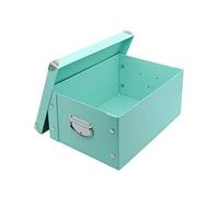 GUOZI Scatola portaoggetti pieghevole, scatola dei ricordi decorativa con coperchio e angoli rinforzati in metallo, contenitore per documenti in cartone con manici, scatola regalo per souvenir,