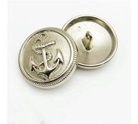 GUOZIF 10 Pezzi 15/20/25mm Bottoni da Cucito Vintage con Motivo ad Ancora Bottoni da Giacca in Metallo Nero Argento Oro Bottoni da Camicia alla Moda da 20mm