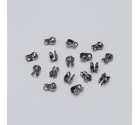 GUOZIF 200 pz/Lotto Connettore Chiusura Catena a Palline Calotta estremità Crimps Perline Connettori per La Creazione di Gioielli Risultati Accessori Fai da Te Forniture