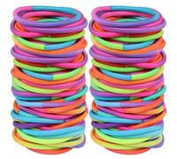Guozihao 120 elastici per capelli senza danni, elastici per capelli assortiti, perfetti per capelli medi e spessi, multicolori, per uomini, donne, ragazze e ragazzi (4 mm)