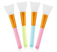 Guozihao 4 pennelli per maschera facciale per viso, applicatore in silicone morbido per maschera da notte, maschera di fango, lozione per il corpo senza peli