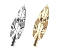 Guozihao Clip per capelli, fermagli per capelli a forma di loto in metallo foglia d'oro e argento, accessorio per capelli carino ed elegante per ragazze signore (2 pz)