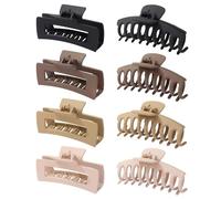 Guozihao Clip per capelli ricci spessi e sottili, confezione da 8 fermagli per capelli grandi, accessori antiscivolo per donne e ragazze