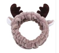 Guozihao Elk - Fascia per viso da donna, con orso, per compleanni, San Valentino, Natale, in pile, per donne e ragazze, colore: caffè